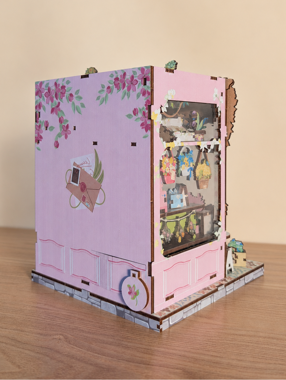 Red Dream Garden — DIY Miniature Flower Shop Kit with LED Light
